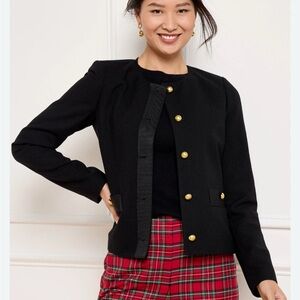 CAbi Black Blazer with Gold Accents
